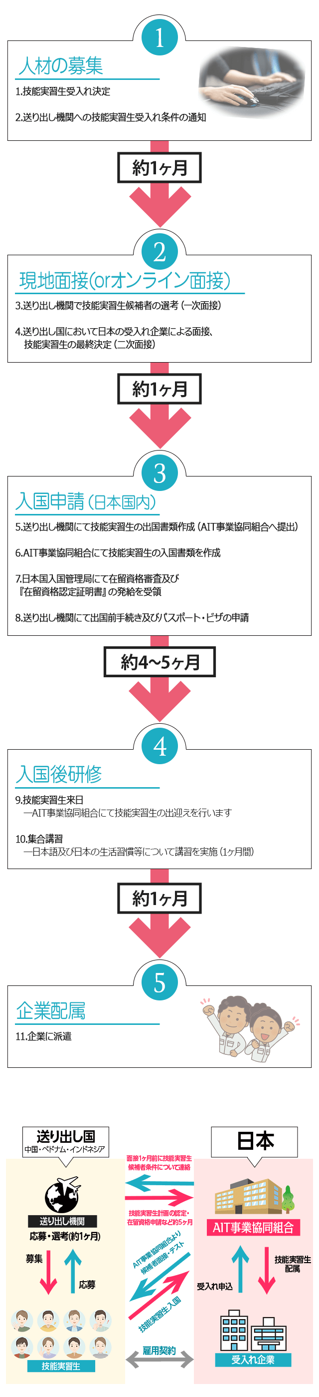 受入れまでの流れ