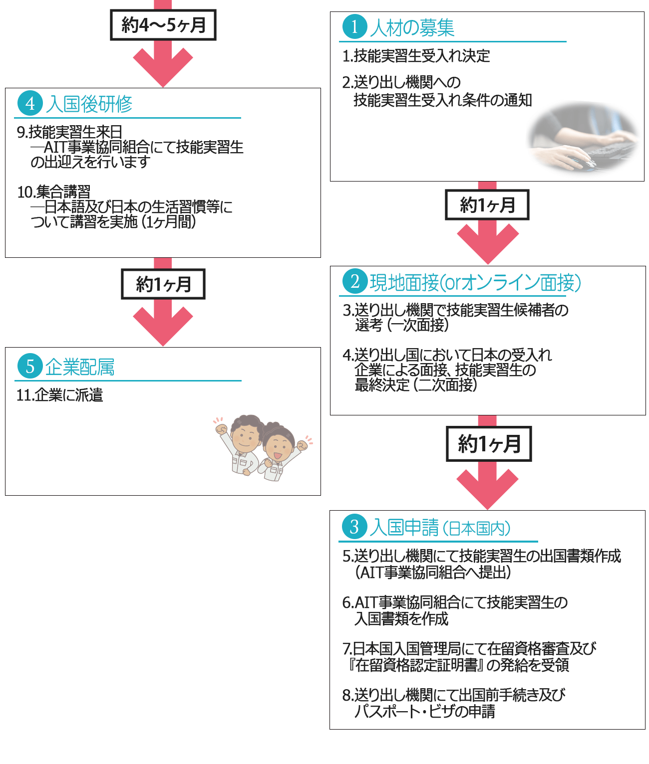 受入れまでの流れ